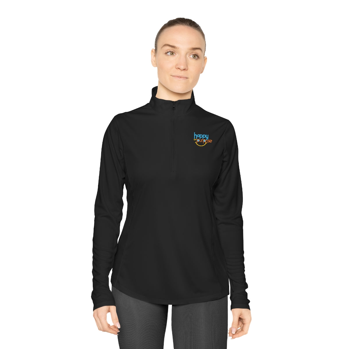 HAPPY ON PURPOSE Ladies Qhuarter-Zip Pullover