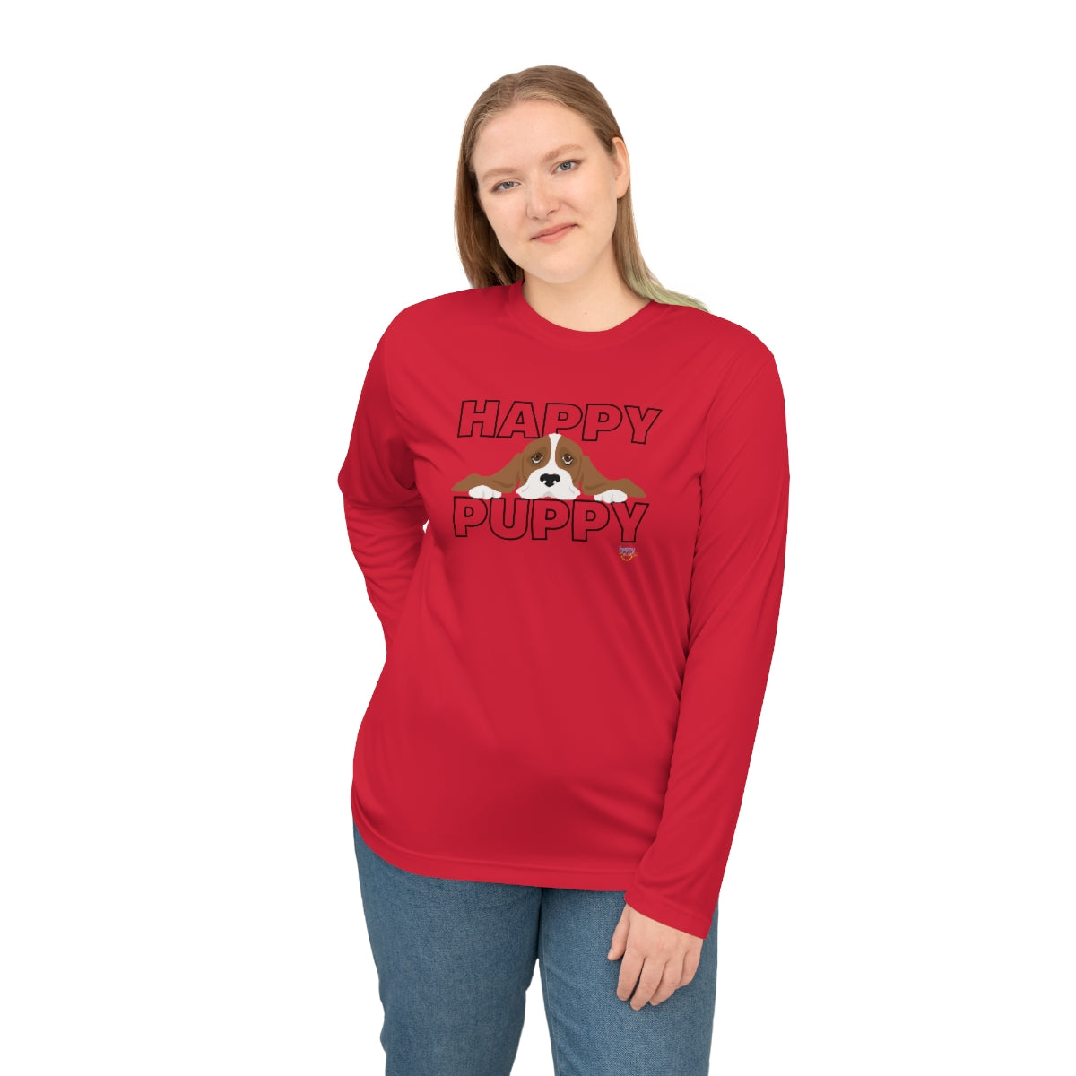 BASSET HOUND HAPPY PUPPY Unisex Performance Long Sleeve Shirt (3 colors)