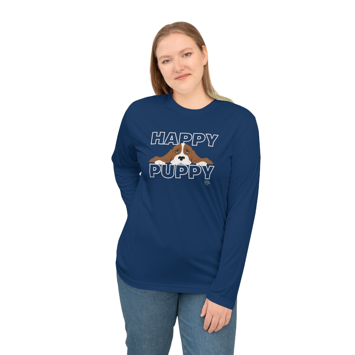 BASSET HOUND HAPPY PUPPY Unisex Performance Long Sleeve Shirt (3 colors)