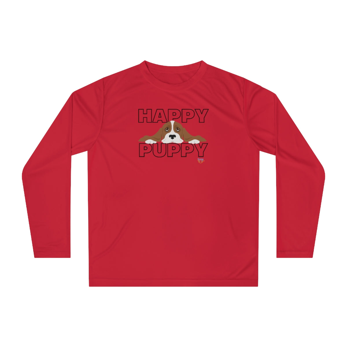 BASSET HOUND HAPPY PUPPY Unisex Performance Long Sleeve Shirt (3 colors)