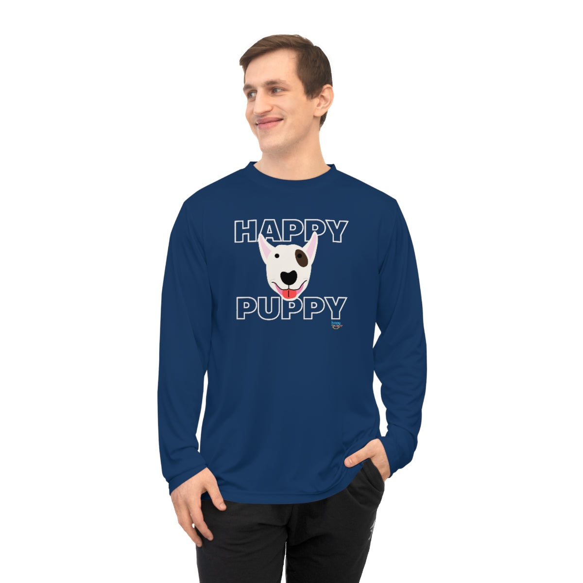 BULL TERRIER HAPPY PUPPY Unisex Performance Long Sleeve Shirt (3 colors)
