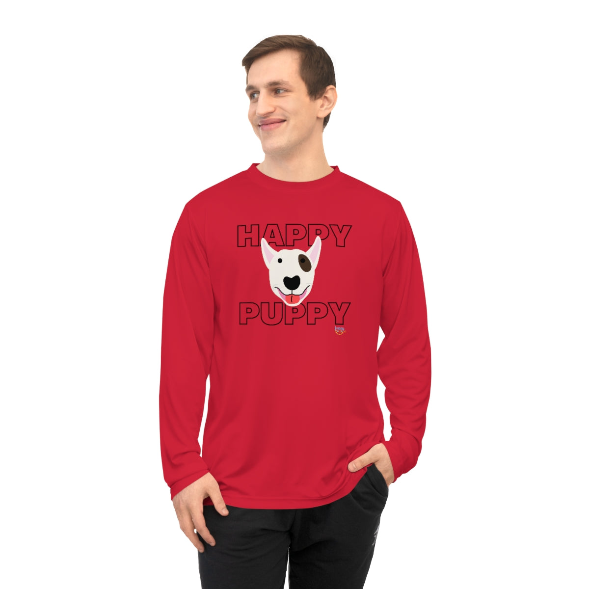 BULL TERRIER HAPPY PUPPY Unisex Performance Long Sleeve Shirt (3 colors)