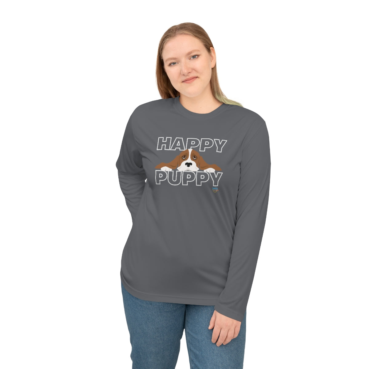 BASSET HOUND HAPPY PUPPY Unisex Performance Long Sleeve Shirt (3 colors)