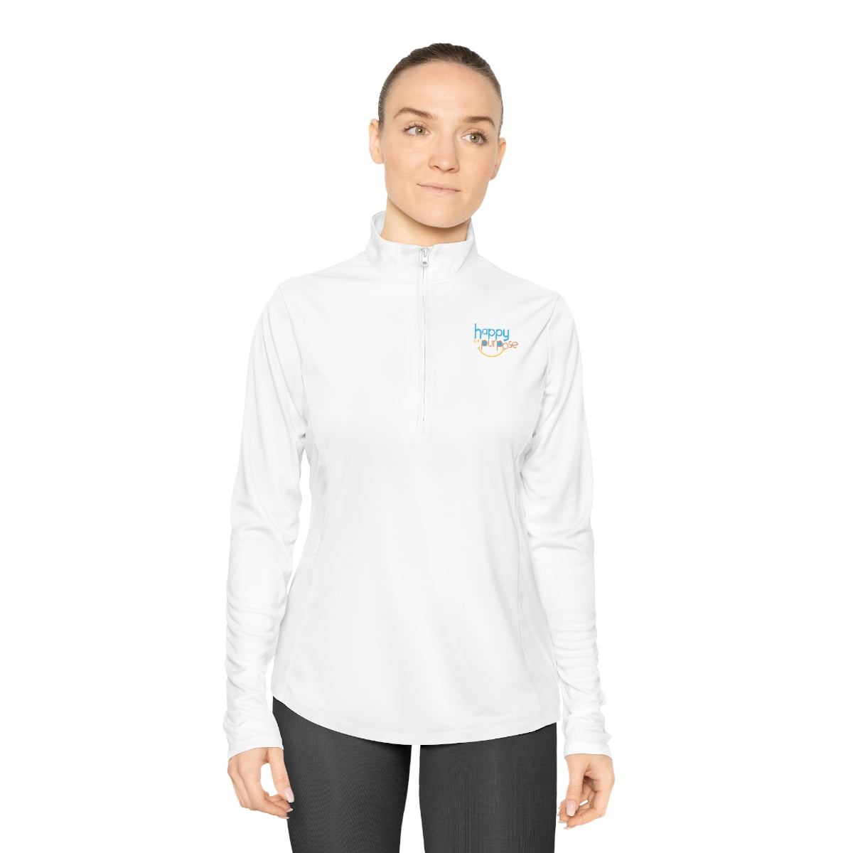 HAPPY ON PURPOSE Ladies Qhuarter-Zip Pullover