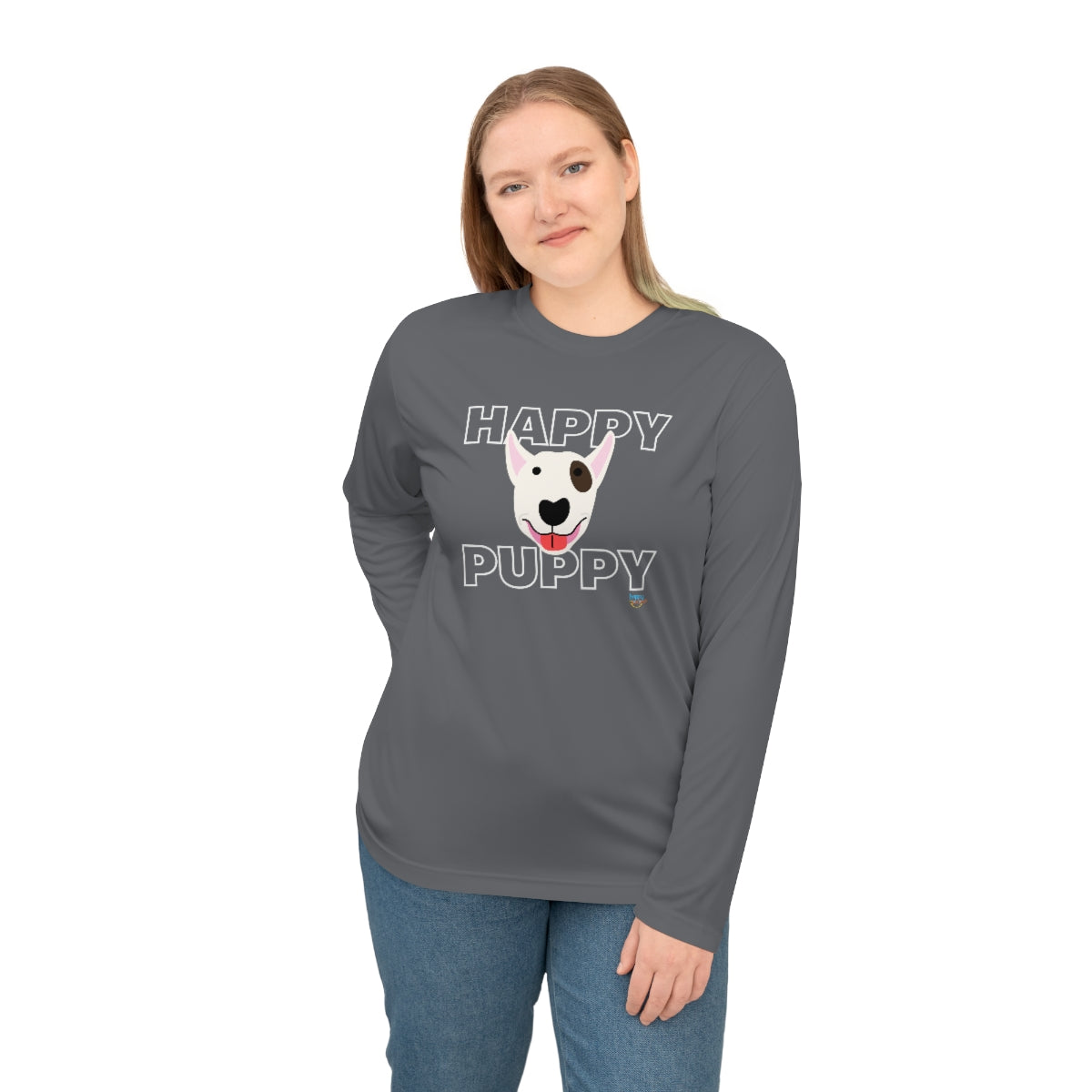 BULL TERRIER HAPPY PUPPY Unisex Performance Long Sleeve Shirt (3 colors)