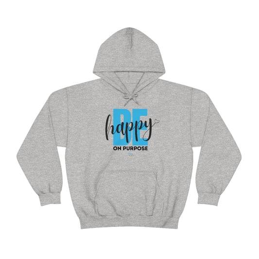 BE HAPPY ON PURPOSE Unisex Heavy Blend™ Hooded Sweatshirt (2 colors)
