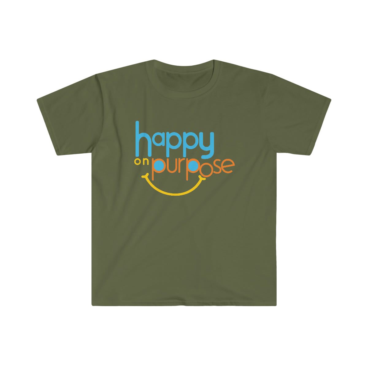 HAPPY ON PURPOSE Unisex Softstyle T-Shirt (8 colors)