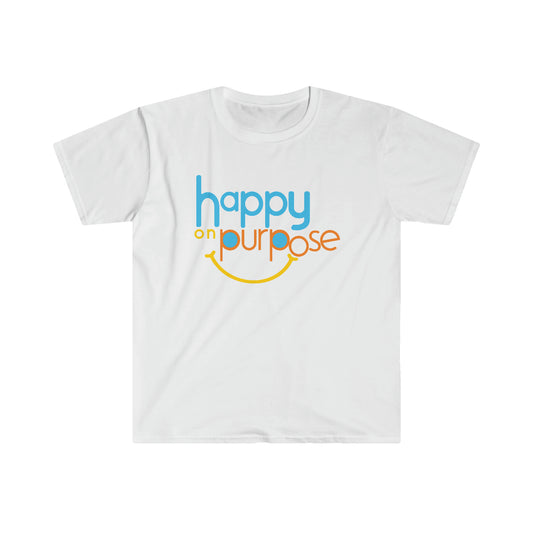 HAPPY ON PURPOSE Unisex Softstyle T-Shirt (8 colors)