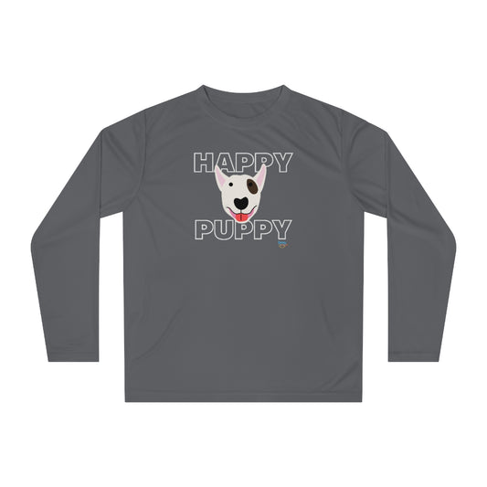BULL TERRIER HAPPY PUPPY Unisex Performance Long Sleeve Shirt (3 colors)