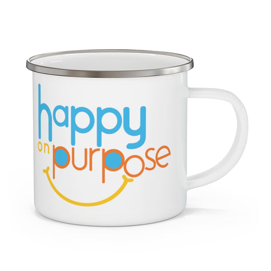 Happy on Purpose™ Enamel Camping Mug
