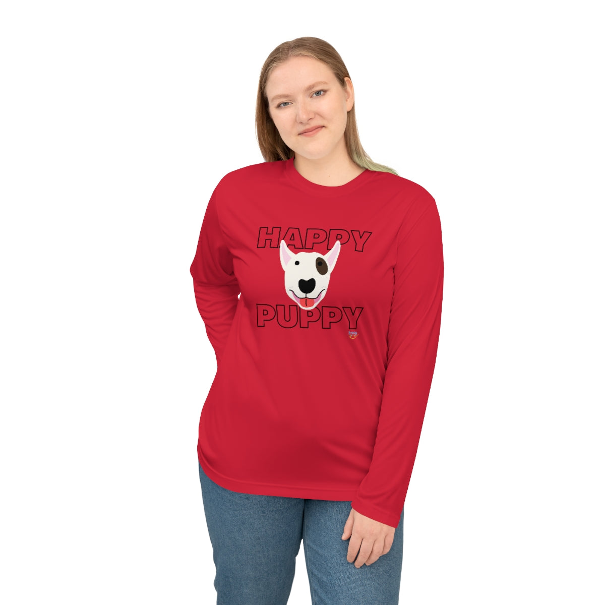 BULL TERRIER HAPPY PUPPY  Unisex Performance Long Sleeve Shirt (3 colors)