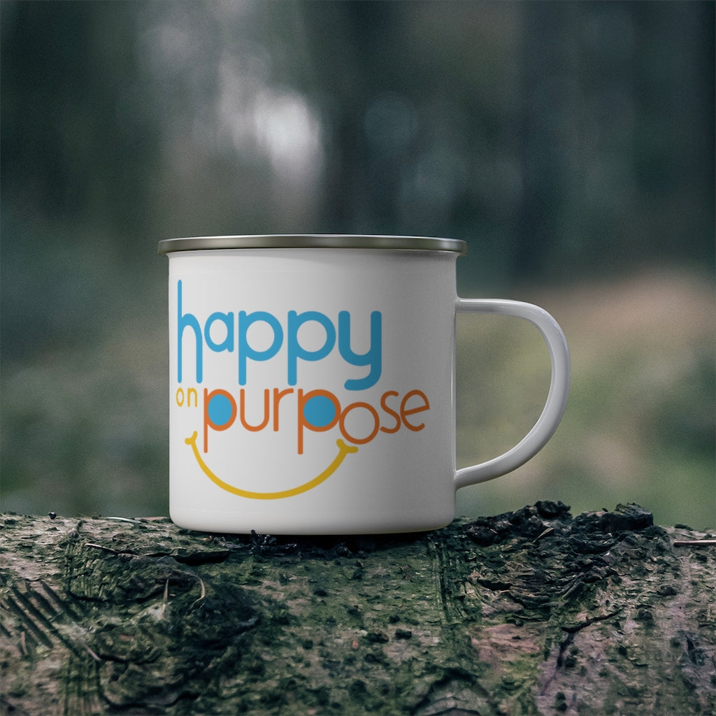 Happy on Purpose™ Enamel Camping Mug