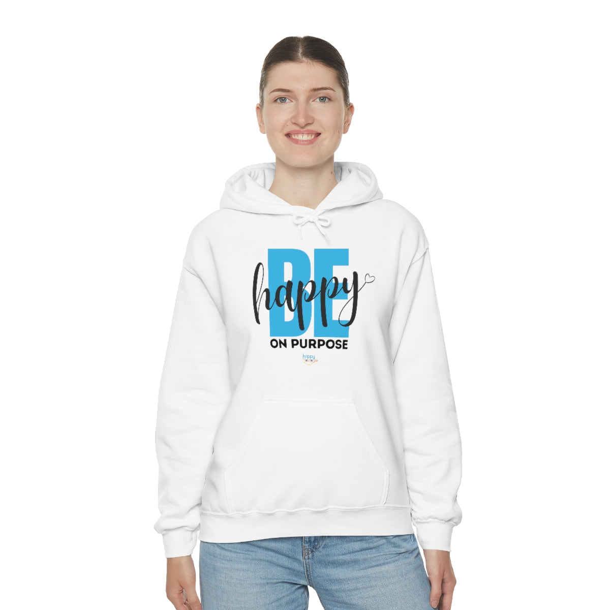 BE HAPPY ON PURPOSE Unisex Heavy Blend™ Hooded Sweatshirt (2 colors)